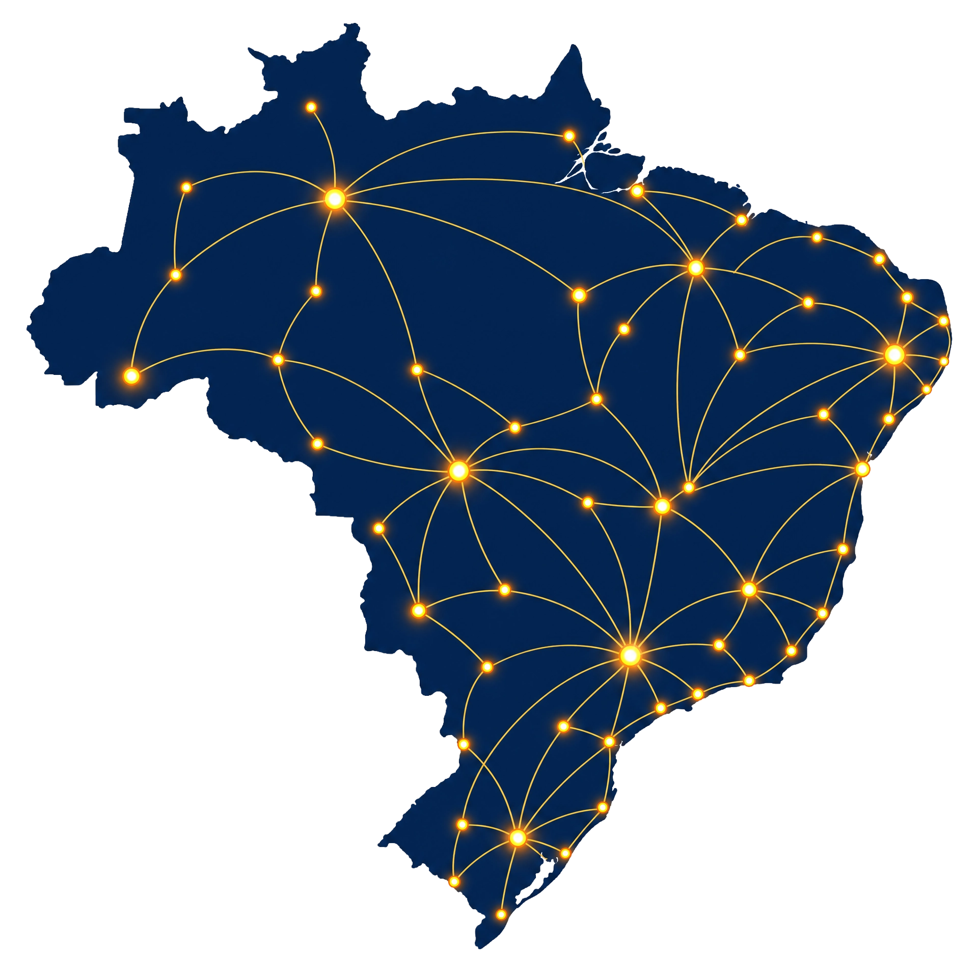 Mapa do Brasil - Rede de Distribuição